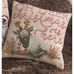 Permin Reindeer Cushion Christmas Cross Stitch Kit