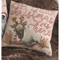 Image of Permin Reindeer Cushion Christmas Cross Stitch Kit