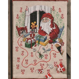 Permin Wrapping Up Advent Christmas Cross Stitch Kit