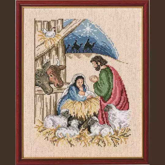Image 1 of Permin The Baby Jesus Christmas Cross Stitch Kit