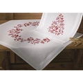 Image of Permin Red Leaves Tablecloth Embroidery Kit
