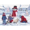 Image of Dimensions Building a Snowman Christmas Cross Stitch Kit