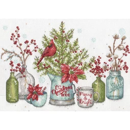 Dimensions Birds and Berries Christmas Cross Stitch Kit