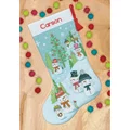Image of Dimensions Snowman Family Stocking Christmas Cross Stitch Kit