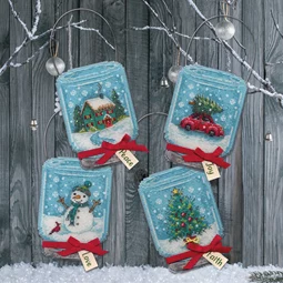 Dimensions Christmas Jar Ornaments Cross Stitch Kit