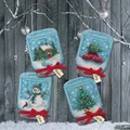 Image of Dimensions Christmas Jar Ornaments Cross Stitch Kit