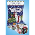 Image of Design Works Crafts Airplane Santa Stocking Christmas Cross Stitch Kit