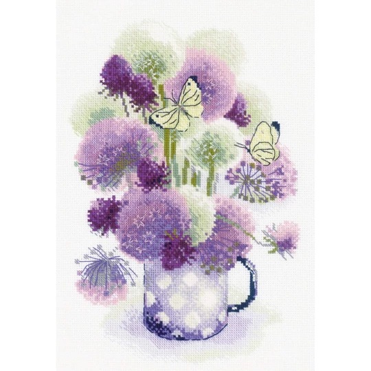 Image 1 of RIOLIS Purple Allium Cross Stitch Kit
