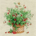 Image of RIOLIS Strawberries in a Pot Cross Stitch Kit