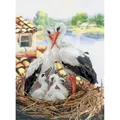 Image of RIOLIS Stork Family Cross Stitch Kit