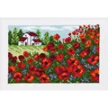 Image of Permin Poppy Field Cross Stitch Kit