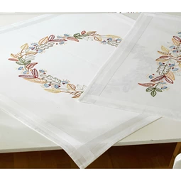 Permin Autumn Leaves Tablecloth Embroidery Kit