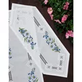 Image of Permin Blue Floral Hardanger Runner Embroidery Kit