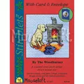 Image of Mouseloft Dog by the Woodburner Christmas Card Making Christmas Cross Stitch Kit