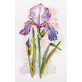 Image of Panna Watercolour Iris Cross Stitch Kit