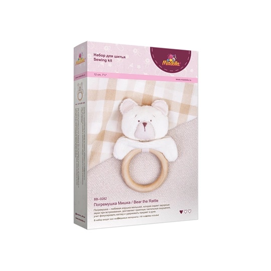 Image 3 of Miadolla Teddy Bear Rattle Toy Making Kit Craft Kit