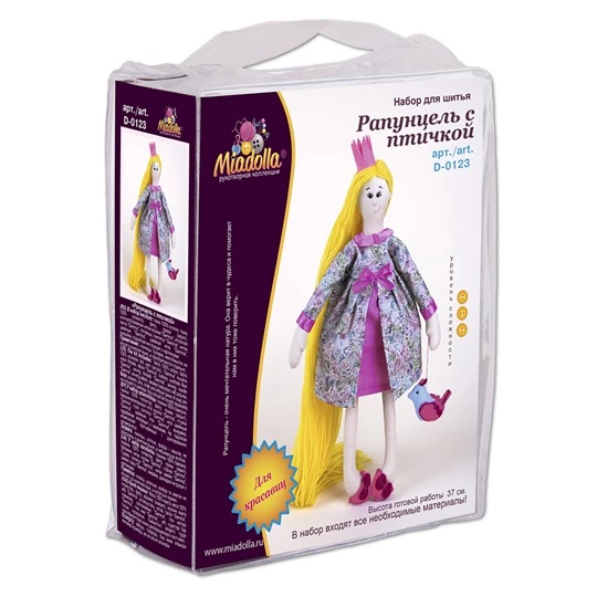 Image 3 of Miadolla Rapunzel with a Bird Doll Making Kit Craft Kit