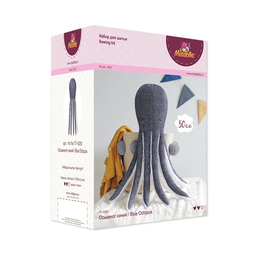 Image 3 of Miadolla Blue Octopus Toy Making Kit Craft Kit
