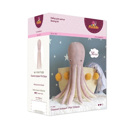 Image 3 of Miadolla Pink Octopus Toy Making Kit Craft Kit