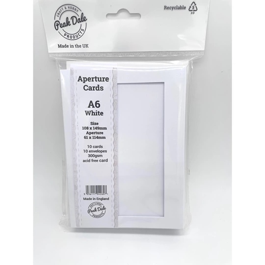 Image 1 of Peak Dale Products A6 Aperture Card and Envelope - Pack of 10 Kit