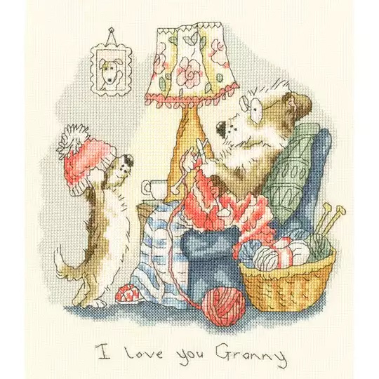 Image 1 of Bothy Threads I Love You Granny Cross Stitch Kit