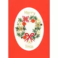 Image of Bothy Threads Christmas Wreath Christmas Card Making Cross Stitch Kit