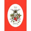 Image of Bothy Threads Bee Festive Christmas Card Making Christmas Cross Stitch Kit