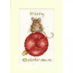 Bothy Threads Merry Christmouse Christmas Card Making Christmas Cross Stitch Kit