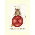 Image of Bothy Threads Merry Christmouse Christmas Card Making Christmas Cross Stitch Kit
