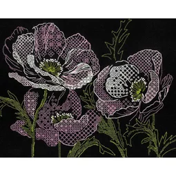 RIOLIS Lace Poppies Cross Stitch Kit