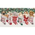 Image of Panna Christmas Puppies Cross Stitch Kit