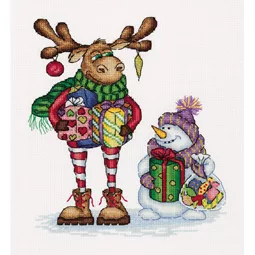 Klart Visiting with Gifts Christmas Cross Stitch Kit