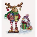 Image of Klart Visiting with Gifts Christmas Cross Stitch Kit