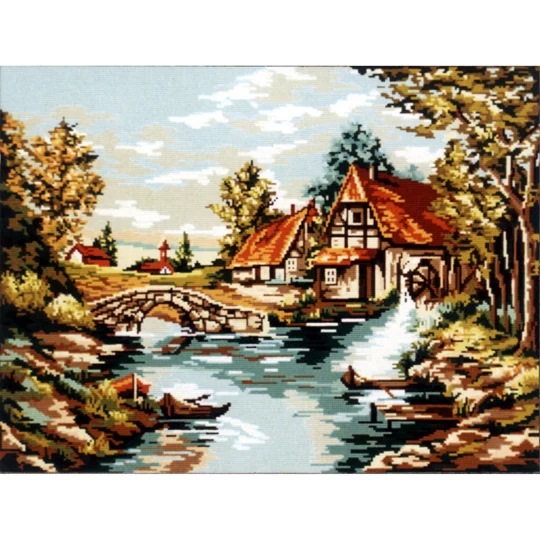 Image 1 of Gobelin-L Village Life Tapestry Canvas