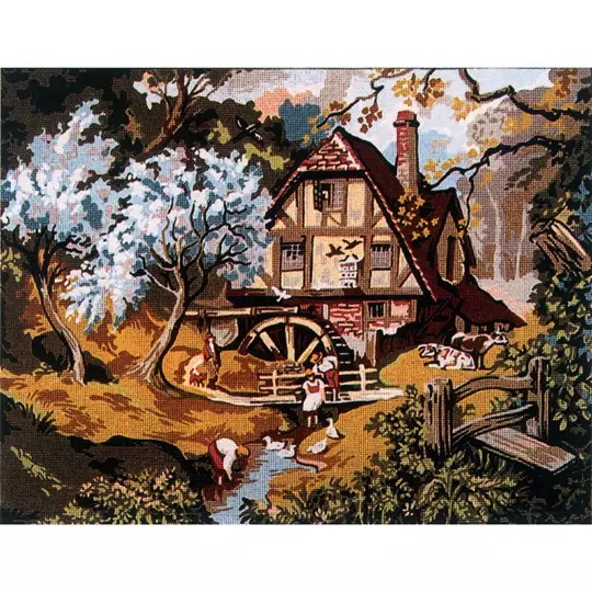 Image 1 of Gobelin-L Watermill Tapestry Canvas