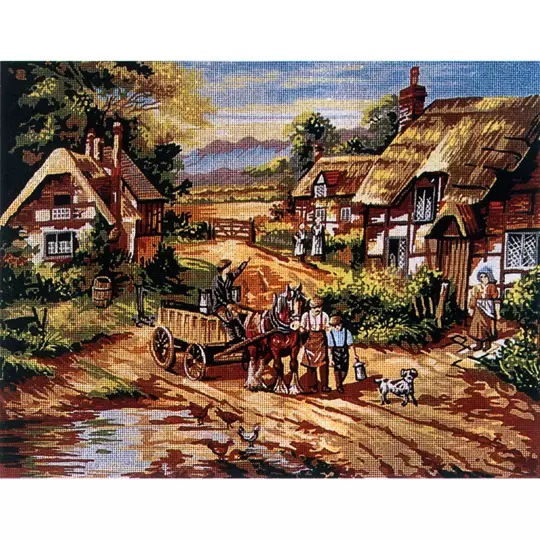 Image 1 of Gobelin-L Milk Delivery Tapestry Canvas