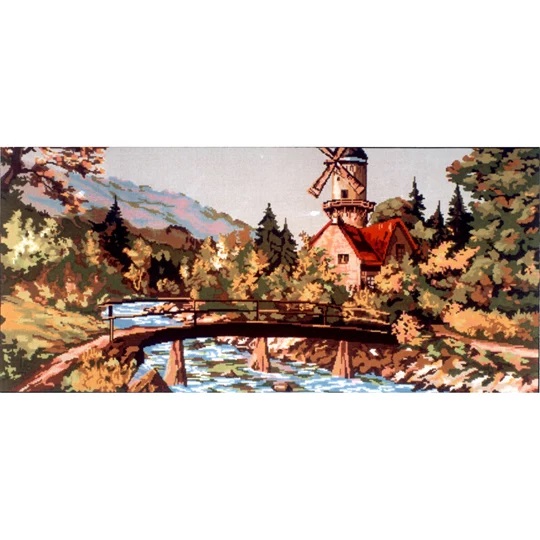 Image 1 of Gobelin-L Alpine Windmill Tapestry Canvas