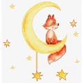 Image of Luca-S Fox on Moon Birth Sampler Cross Stitch Kit
