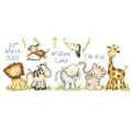 Image of Bothy Threads Jungle Welcome Birth Sampler Cross Stitch Kit