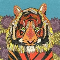 Image of Bothy Threads Jewelled Tiger Cross Stitch Kit