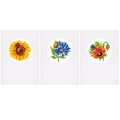 Image of Vervaco Summer Flowers Greetings Cards Set of 3 Cross Stitch Kit