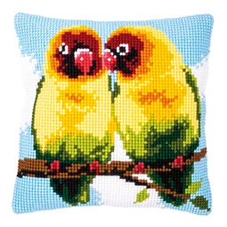 Vervaco Lovebirds Cushion Cross Stitch Kit