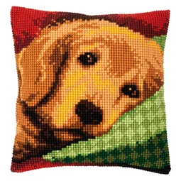 Vervaco Sleepy Little Dog Cushion Cross Stitch Kit