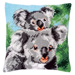 Vervaco Koala with Baby Cushion Cross Stitch Kit
