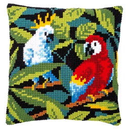 Vervaco Tropical Birds Cushion Cross Stitch Kit