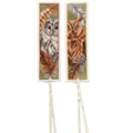 Image of Vervaco Owl with Feathers Set of 2 Bookmarks Cross Stitch Kit