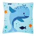 Image of Vervaco Whale Fun Cushion Cross Stitch Kit