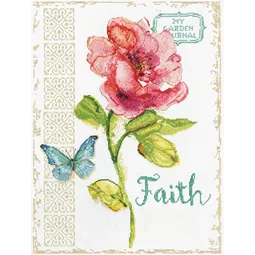 Design Works Crafts Pink Floral - Faith Cross Stitch Kit