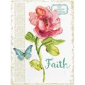 Image of Design Works Crafts Pink Floral - Faith Cross Stitch Kit