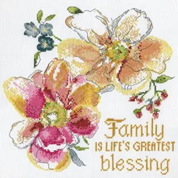 Design Works Crafts Family Blessings Cross Stitch Kit